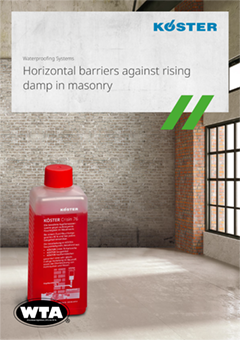 Horizontal waterproofing against rising damp